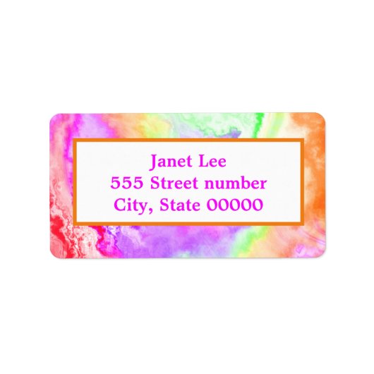 豪華な住所 シール (正面)