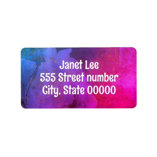 豪華な住所 シール (正面)