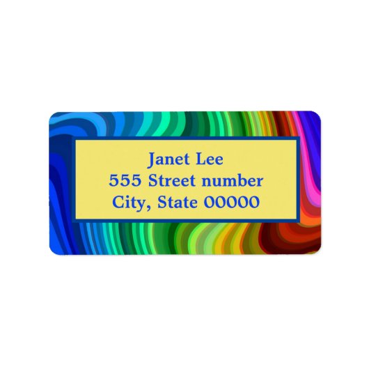 豪華な住所 シール (正面)