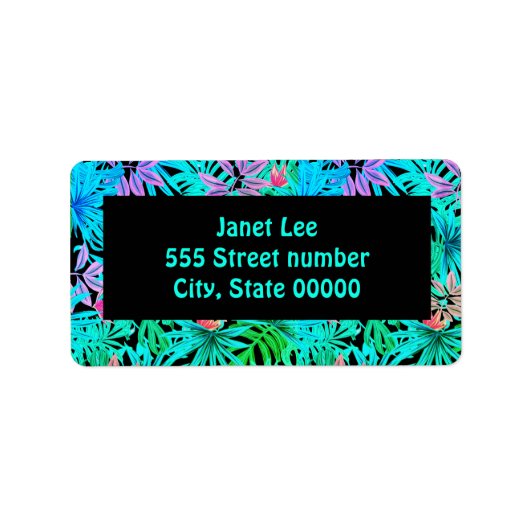 豪華な住所 シール (正面)