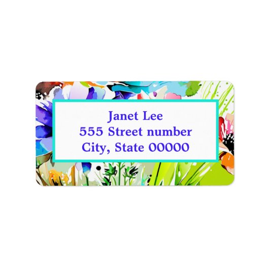 豪華な住所 シール (正面)