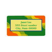 豪華な住所 シール (正面)