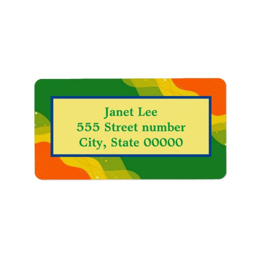 豪華な住所 シール (正面)