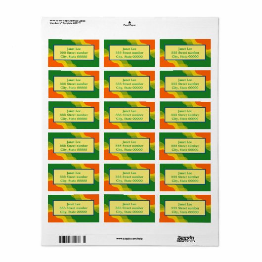 豪華な住所 シール (フルシート)