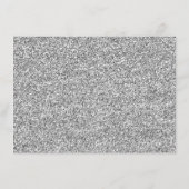 豪華な偽のシルバーグリッターとターコイズブルーの受付情報カード エンクロージャーカード (裏面)
