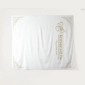 豪華な偽金のカリグラフィーロマンチックウェディング タペストリー (正面(横))