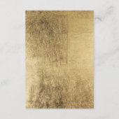 豪華な偽金の葉の結婚式ゲスト情報 エンクロージャーカード (裏面)