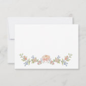 豪華な優雅さ パステルピンク QRコード 結婚式 出席確認カード 招待状 (裏面)