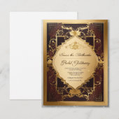 豪華な優雅さ：特別な誕生日招待状 招待状 (正面/裏面)