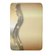 豪華な光沢のあるきらめく金ゴールド層抽象芸術 バスマット (正面縦)