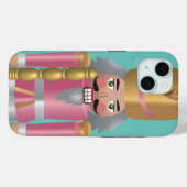 豪華な光沢ピンクのナツクラッカー伝統的ブルー Case-Mate iPhoneケース (裏面 (横))