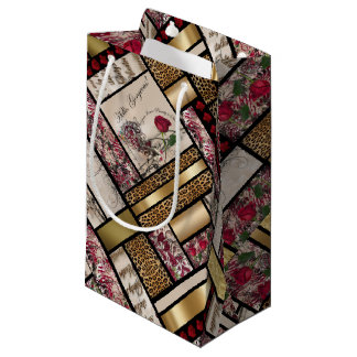 豪華な内部の美しい スモールペーパーバッグ