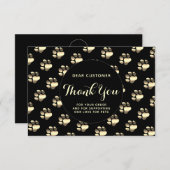 豪華な前足パターンサンキューカード サンキューカード (正面/裏面)
