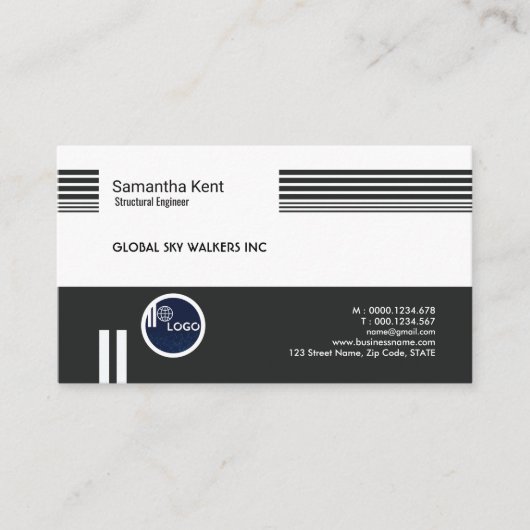 豪華な動的黒いRebarsの名刺 名刺 (正面)