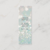 豪華な卒業グリッター写真ネームカード スキニー名刺 (裏面)