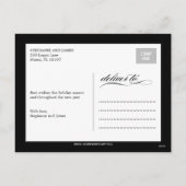 豪華な台本のクリスマス·フォトカード シーズンポストカード (裏面)