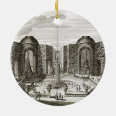 豪華な喜びの当惑の噴水 セラミックオーナメント (裏面)