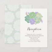 豪華な多肉植物の花束 エレガントな結婚式の披露宴情報 エンクロージャーカード (正面/裏面)