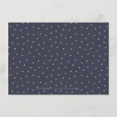 豪華な夜のゴールドグリッターカリグラフィー受付カード エンクロージャーカード (裏面)