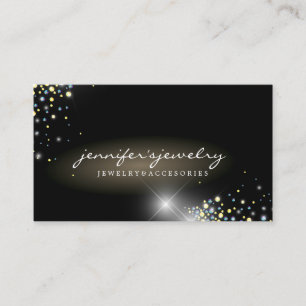 豪華な夜空のガライベントプランナーのお祝い 名刺
