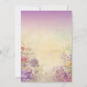 豪華な夢のようなワイルドフラワーエレガントな結婚式 セーブザデート (裏面)