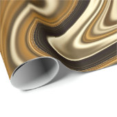 豪華な大理石のスタイル-暖かい茶色 ラッピングペーパー (ロールコーナー)