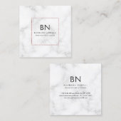 豪華な大理石の贅沢のばら色の金ゴールドデザイナー スクエア名刺 (正面/裏面)