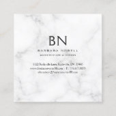 豪華な大理石の贅沢のばら色の金ゴールドデザイナー スクエア名刺 (裏面)