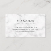 豪華な大理石の贅沢のばら色の金ゴールドデザイナー 名刺 (裏面)