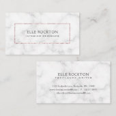 豪華な大理石の贅沢のばら色の金ゴールドデザイナー 名刺 (正面/裏面)