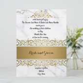 豪華な大理石模様の結婚式招待状 招待状 (スタンド正面)