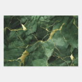 豪華な大理石金ゴールドエフェクトギフトラップ ラッピングペーパーシート (正面2)