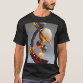 豪華な天体惑星の抽象画  Tシャツ (正面)
