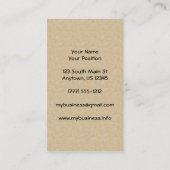 豪華な太陽オンパーチメントスタイル背景 名刺 (裏面)