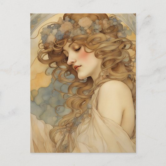 豪華な女性はがき ポストカード (正面)