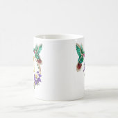 豪華な宝石付きハummingbirdのイニシャルM コーヒーマグカップ (中央)