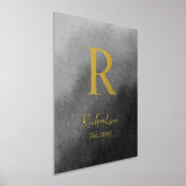 豪華な家族名年制定ロゴスタイル 箔ポスター (レイダウン)