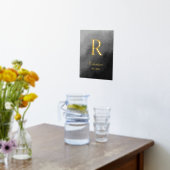 豪華な家族名年制定ロゴスタイル 箔ポスター (レイダウン (キッチン))