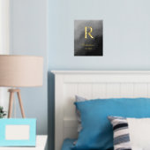 豪華な家族名年制定ロゴスタイル 箔ポスター (インサイチュ (寝室))