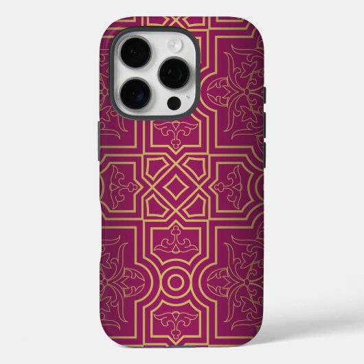 豪華な対称デザインとフローラモチーフ。 Case-Mate iPhoneケース (裏面)