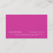 豪華な専門のモダンでスタイリッシュなピンクの真珠の終わり 名刺 (裏面)