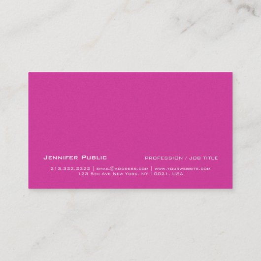 豪華な専門のモダンでスタイリッシュなピンクの真珠の終わり 名刺 (裏面)