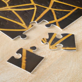 豪華な巻き毛のアフリカ系アメリカ人女性コラージュ ジグソーパズル (側面)