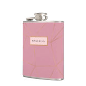 豪華な幾何学的金ゴールド フラスク (左)