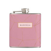 豪華な幾何学的金ゴールド フラスク (正面)