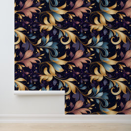 豪華な抽象芸術の葉模様 壁紙