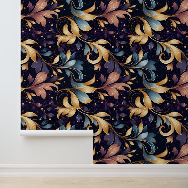 豪華な抽象芸術の葉模様 壁紙 (アプリケーション)