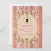 豪華な摂政時代のスイート16招待状 招待状 (正面)