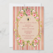 豪華な摂政時代のスイート16招待状 招待状 (裏面)