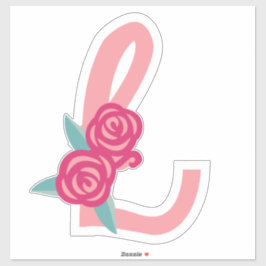 豪華な文字 – L – パステルピンク シール